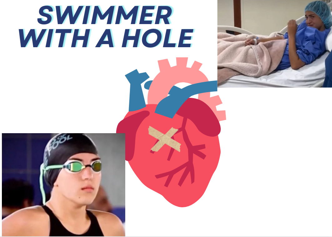 Swimmer with a Hole